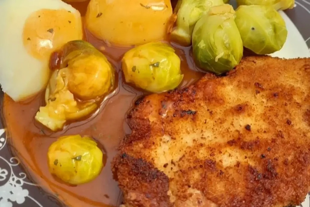 Smažený řízek s růžičkovou kapustou recept