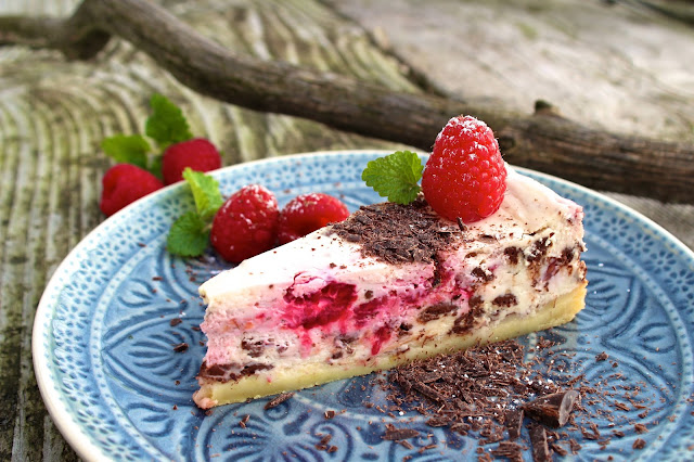 Malinovo-čokoládový cheesecake