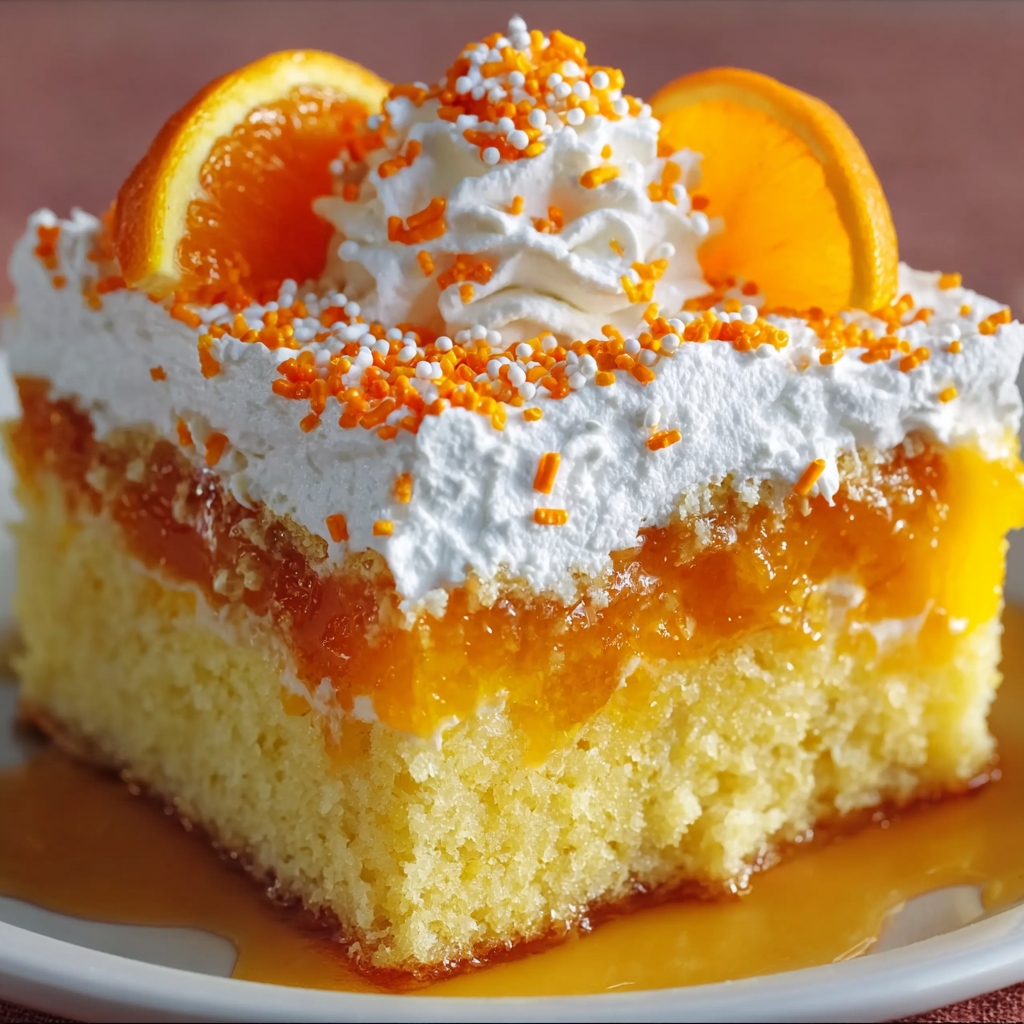 Orange Crush Poke Cake