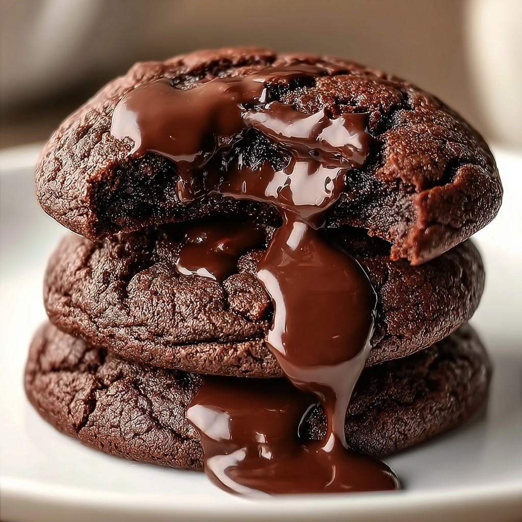 Čokoládové lávové brownie sušenky