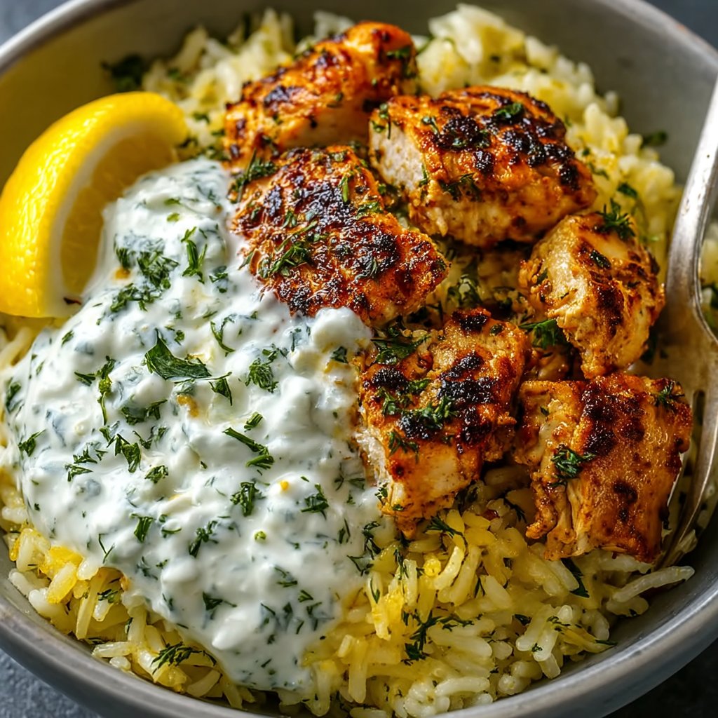 Zapečená rýže s kuřecím masem a tzatziki – Jednoduché, chuťově výrazné a středomořské