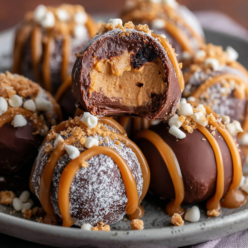 Čokoládovo-arašídové sněhové koule