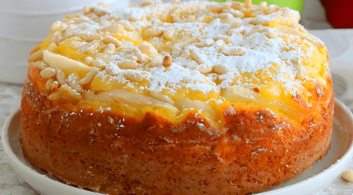 Recept na švýcarský jablečný koláč s pudinkem