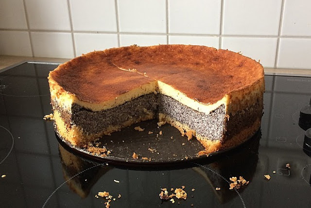 Makový tvarohový koláč