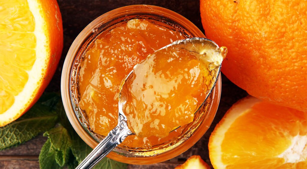 6 pomerančů a 2 jablka, dokonalý nezavařený džem s velmi nízkým obsahem kalorií!