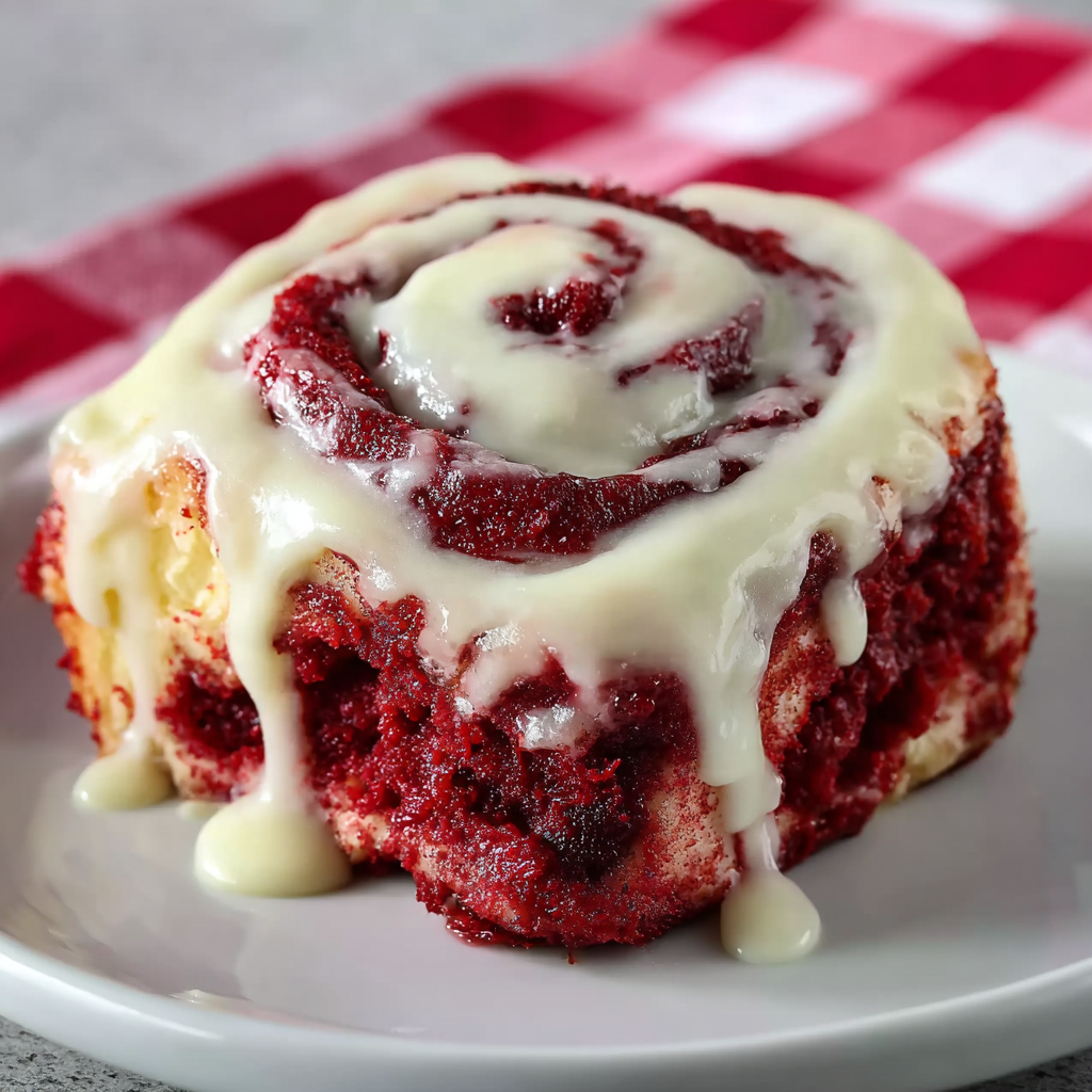 Šneky s skořicí s červeným sametovým dortem