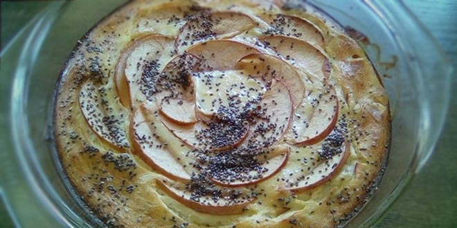 Nízkosacharidový jablečný chia tvarohový nákyp