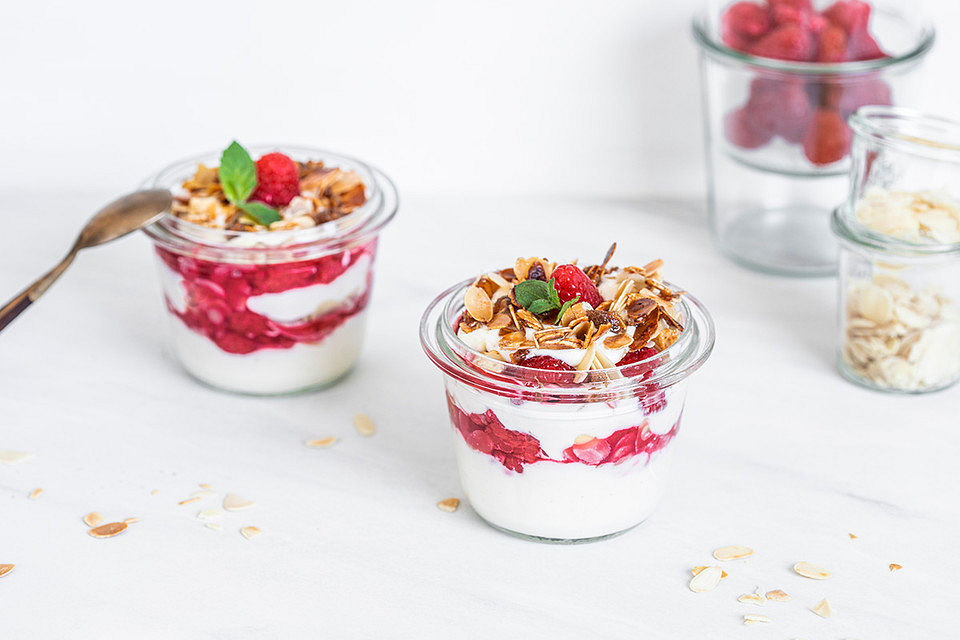 Rychlý malinový dezert