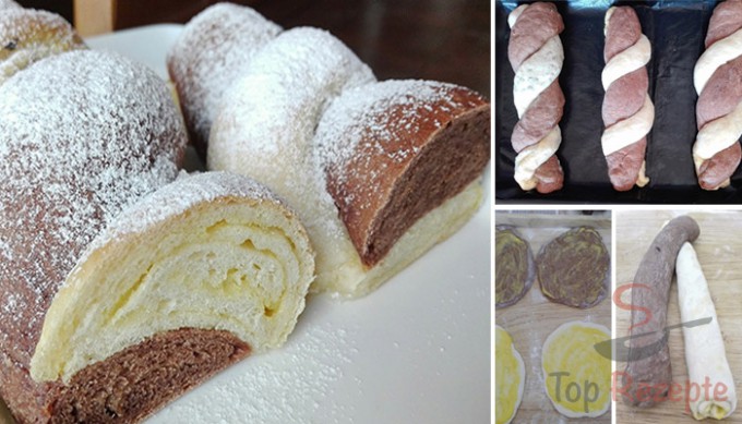 Vzdušné dvoubarevné máslové tyčinky