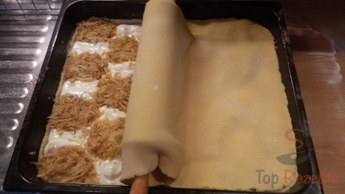 Tvarohový jablečný koláč s mřížkou FOTONÁVOD