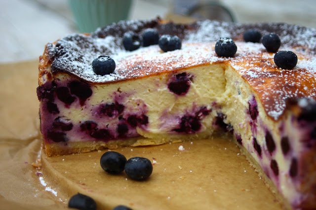 Borůvkový cheesecake s rumem