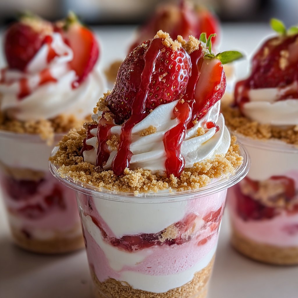 Strawberry Cheesecake Crunch Cup – Cremig, fruchtig & knusprig