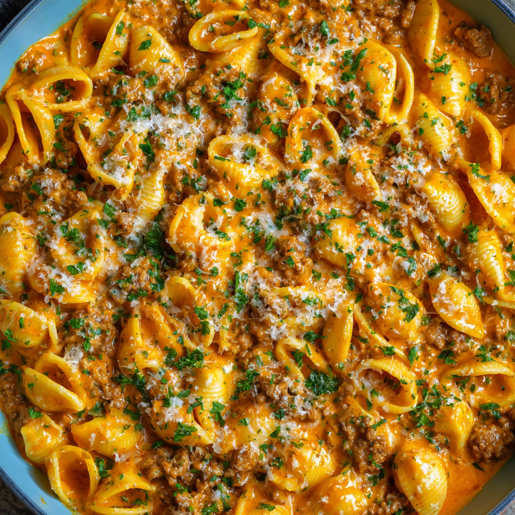 Domácí hamburger-helper těstoviny