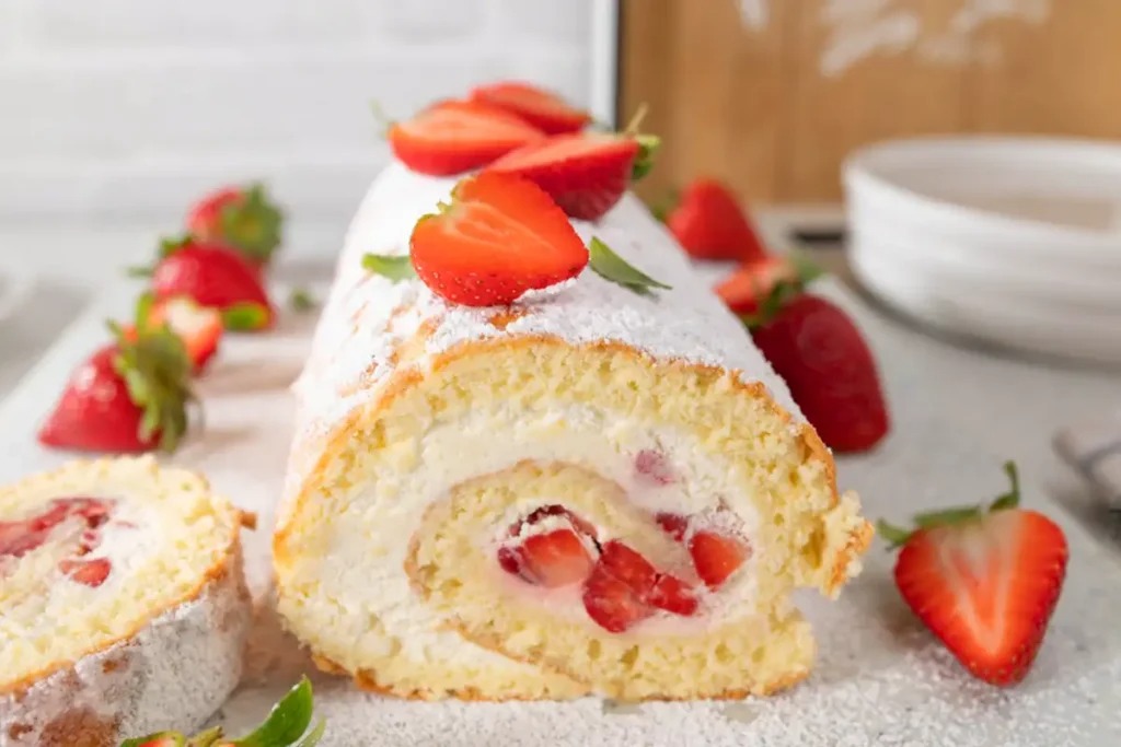 Recept na piškotovou roládu s jahodovou náplní – jarní pochoutka