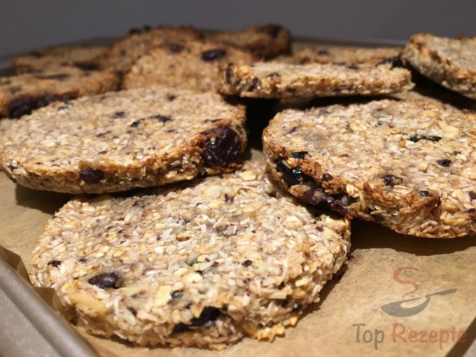 Ein gesunder Snack: Banane-Kokos-Cookies OHNE ZUCKER und OHNE EIER
