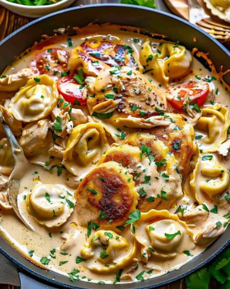 Krémové tortellini s kuřecím masem