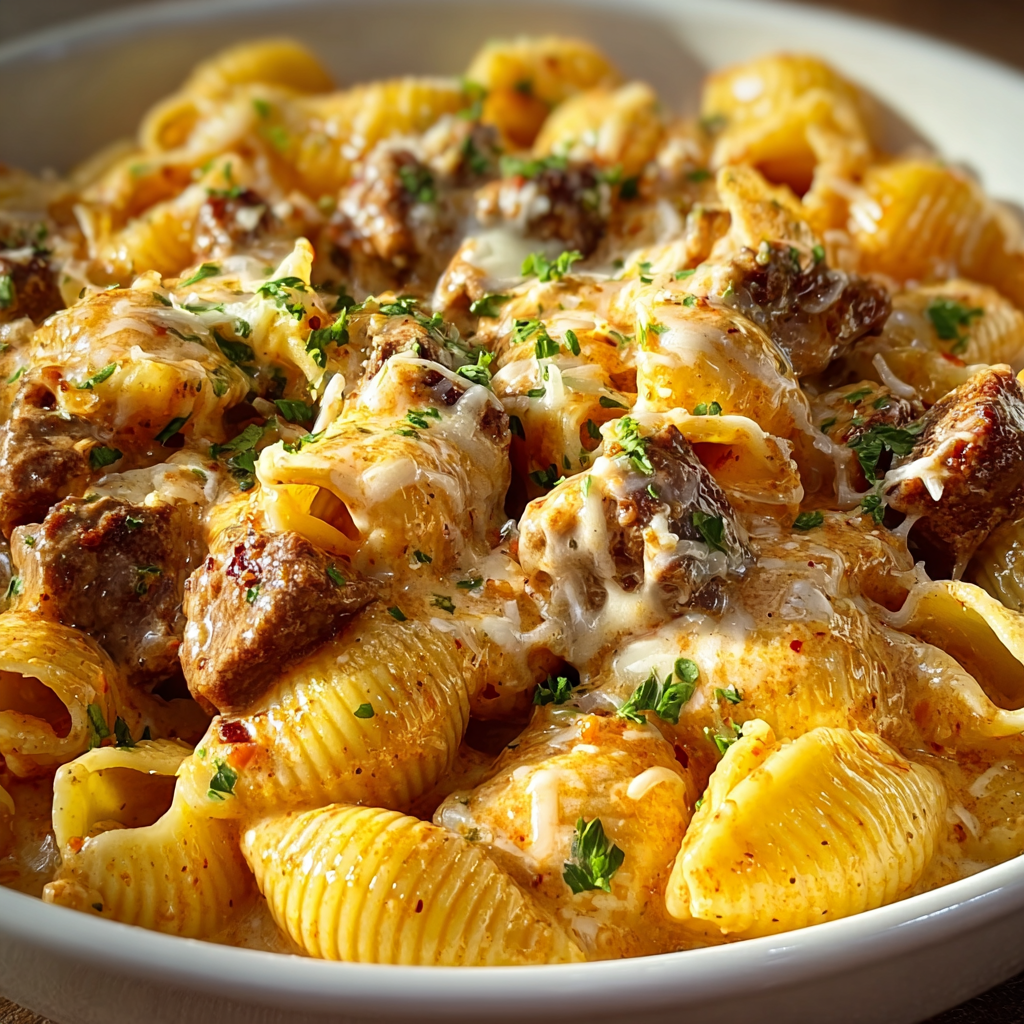 Krémové paprikové hovězí mušle