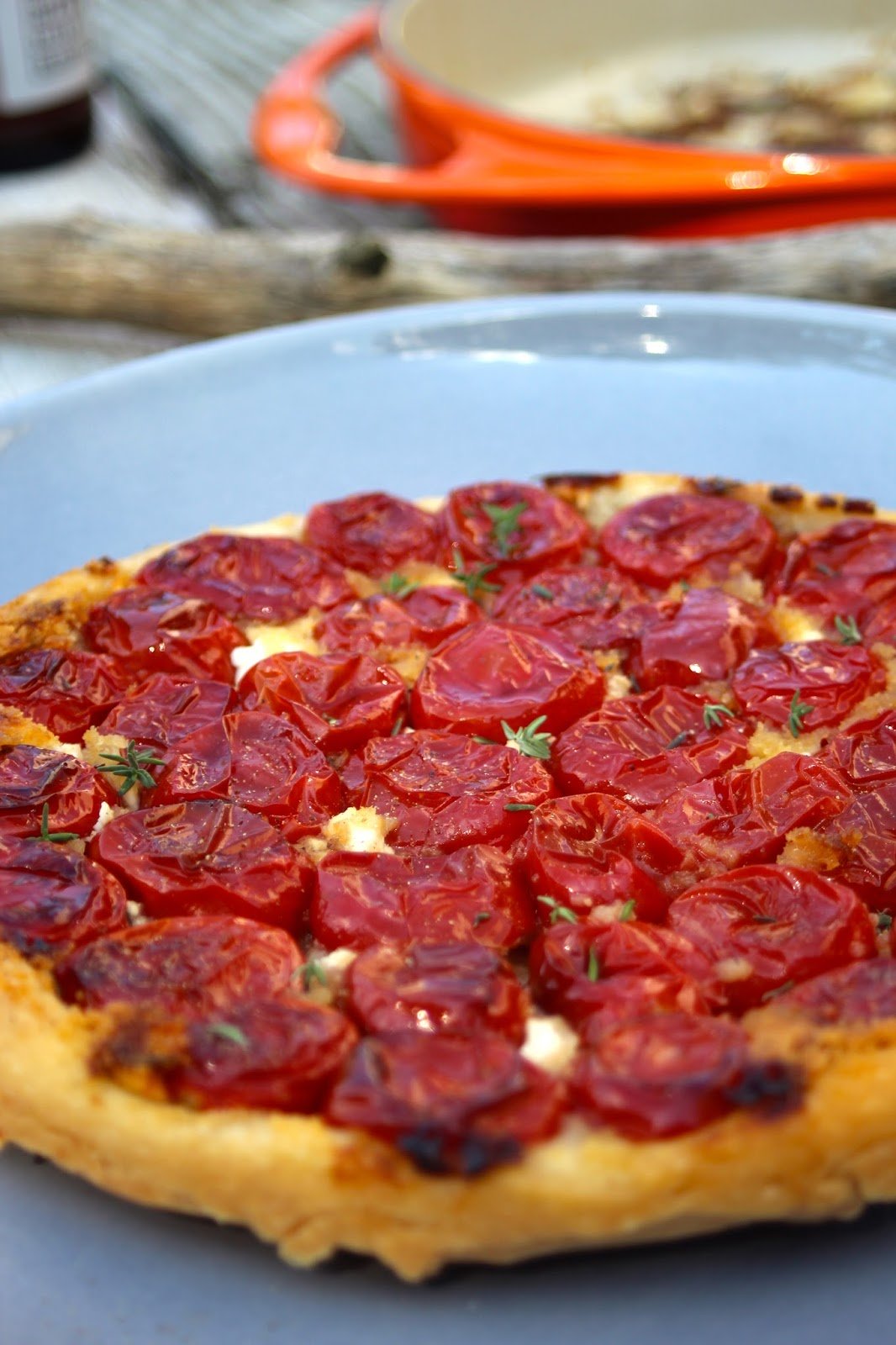 Pomazánka z třešňových rajčat a fety