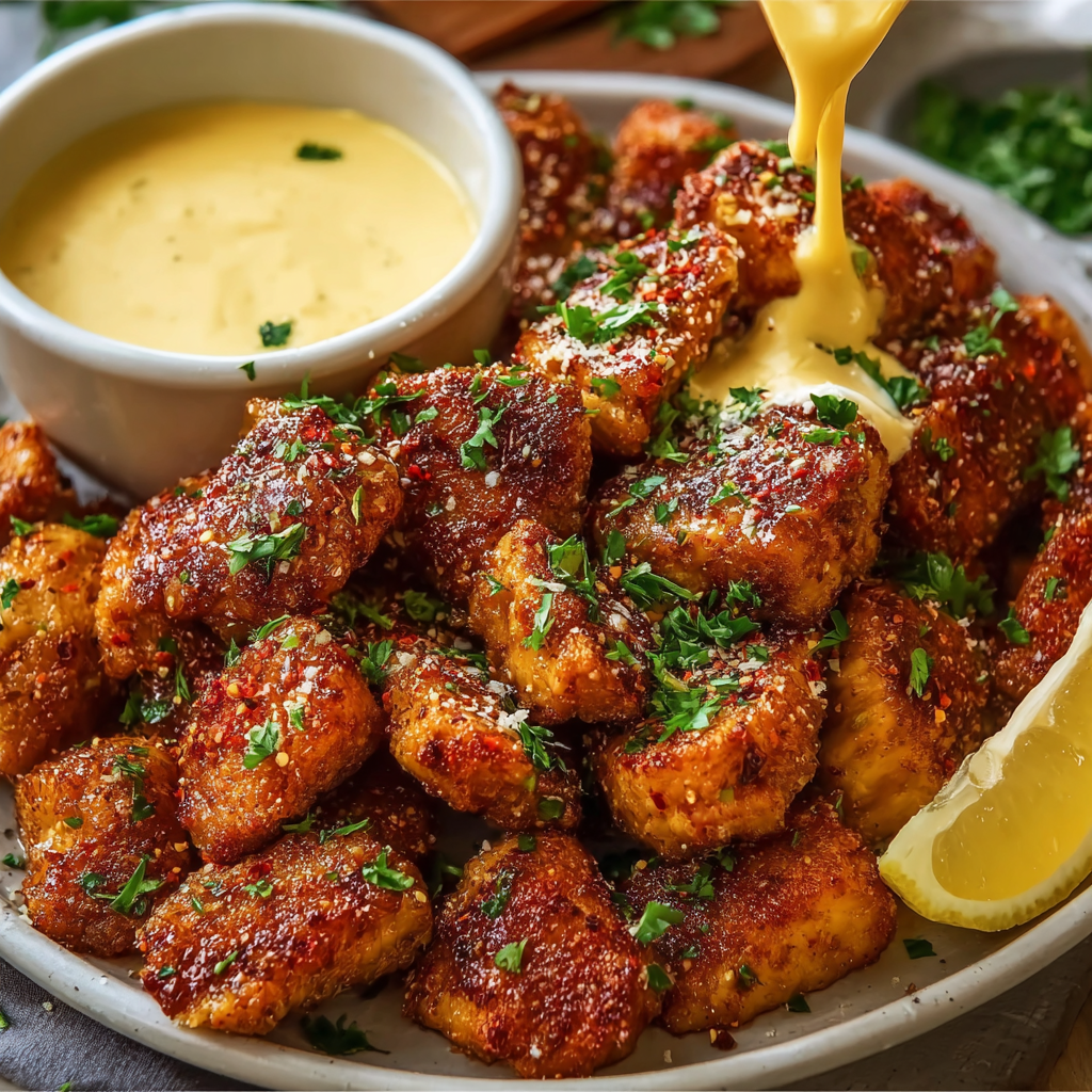 Kovbojské máslové kuře s cajunským krémovým dipem: Pikantní pochoutka