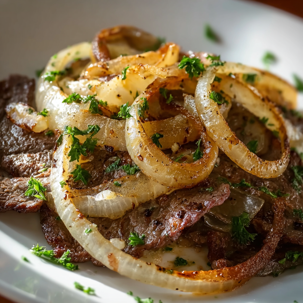 Rinderleber mit Vidalia-Zwiebeln