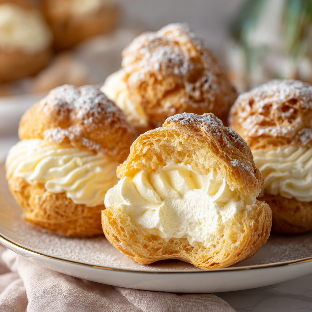Brandteig-Windbeutel mit Buttercremefüllung