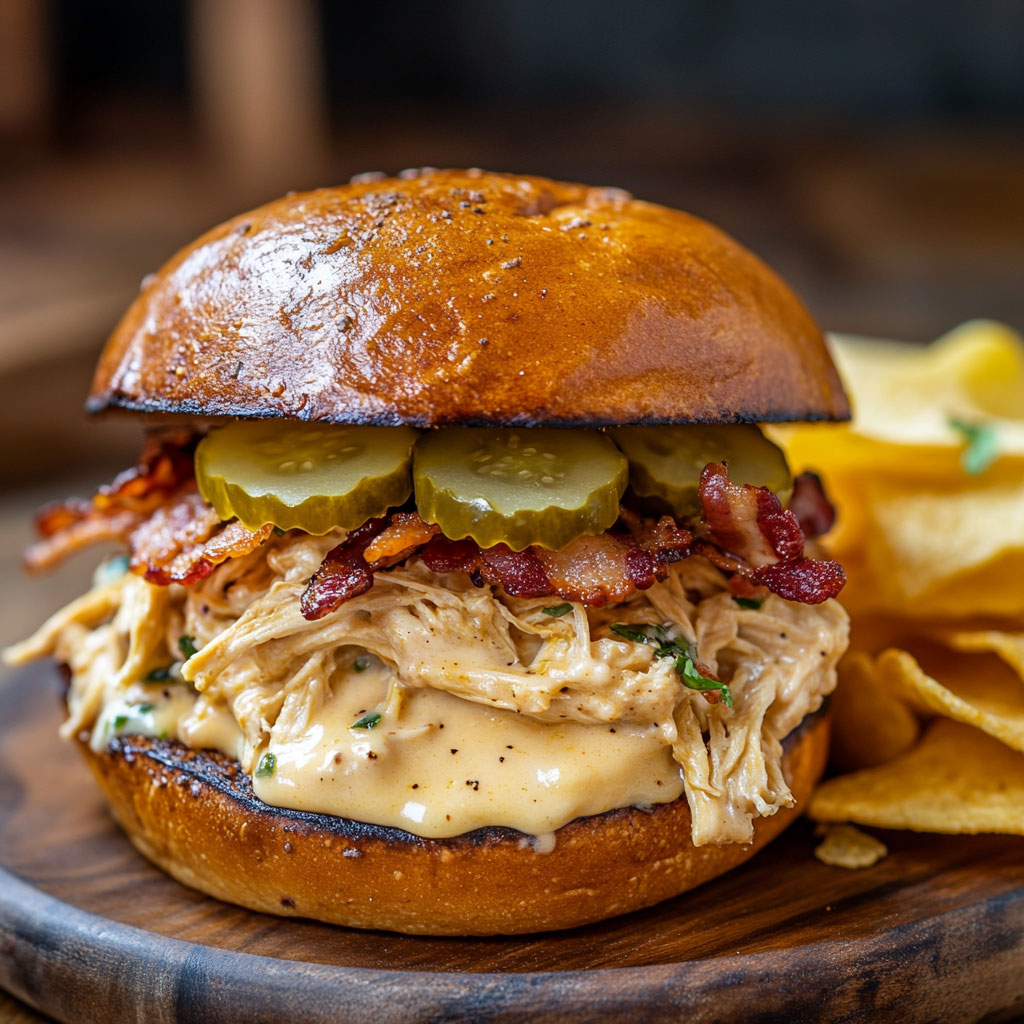 Sendviče s kuřecím masem Crockpot a ranch dresinkem