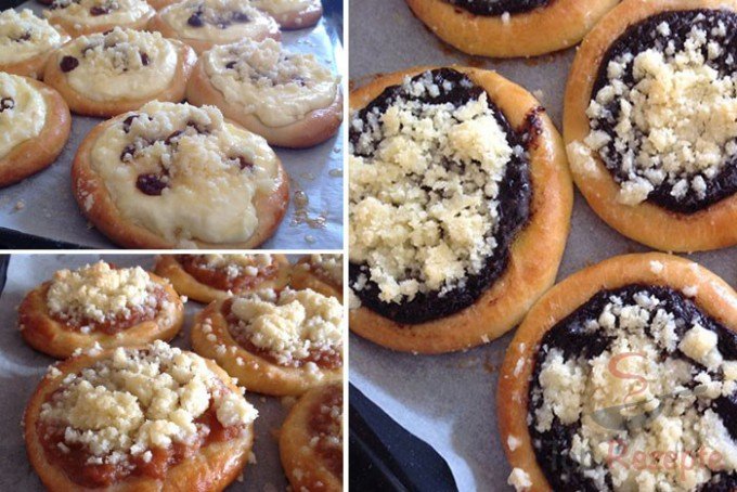 Kynuté koláče se drobenkou