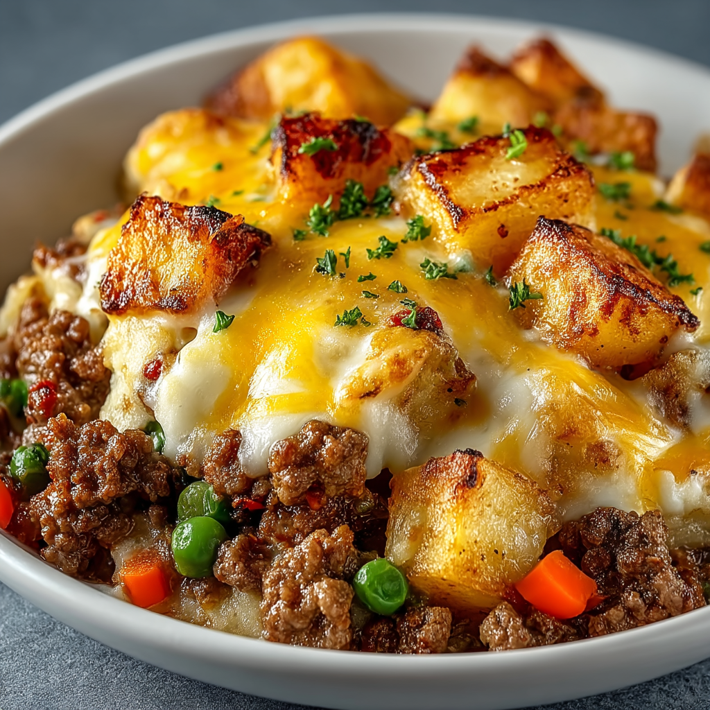 Mleté hovězí a zeleninový zapékanec – „Hobo Casserole“