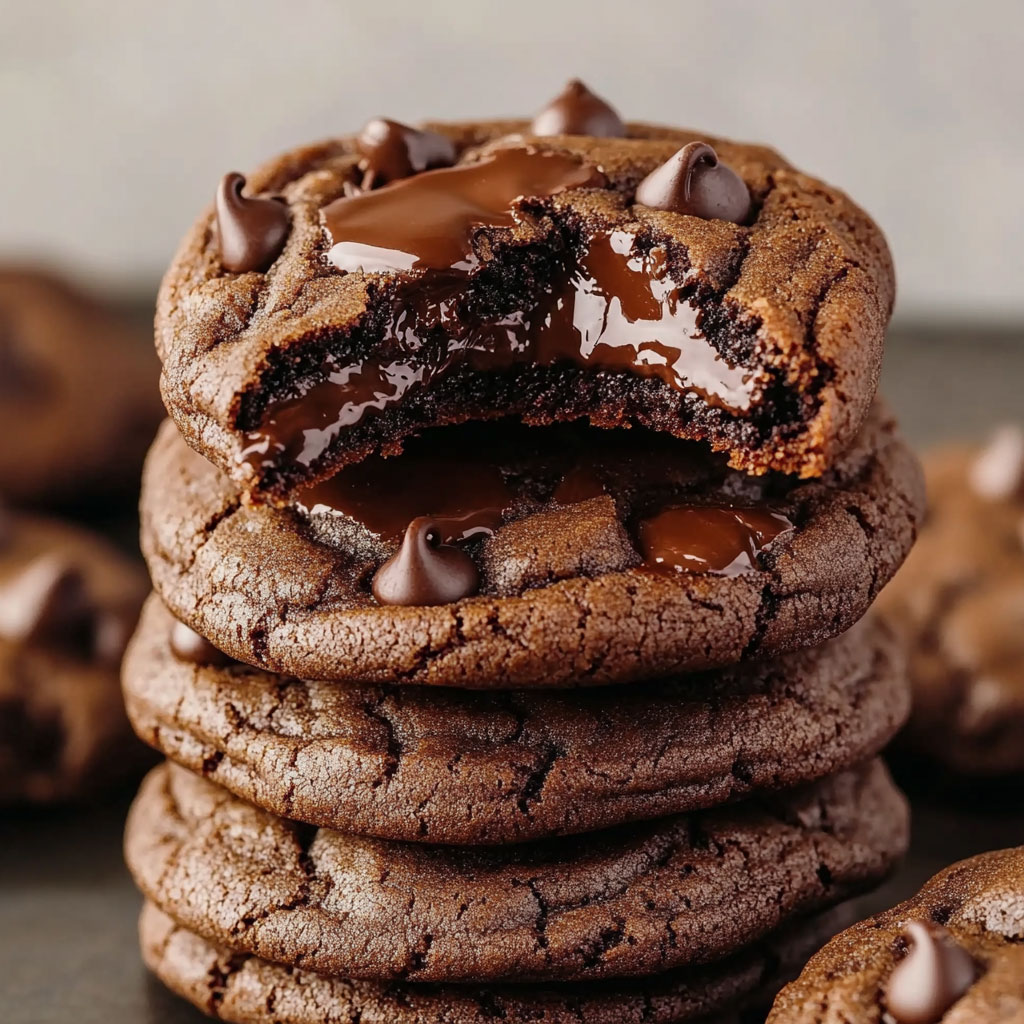 Nejlepší dvojité čokoládové sušenky s kousky čokolády