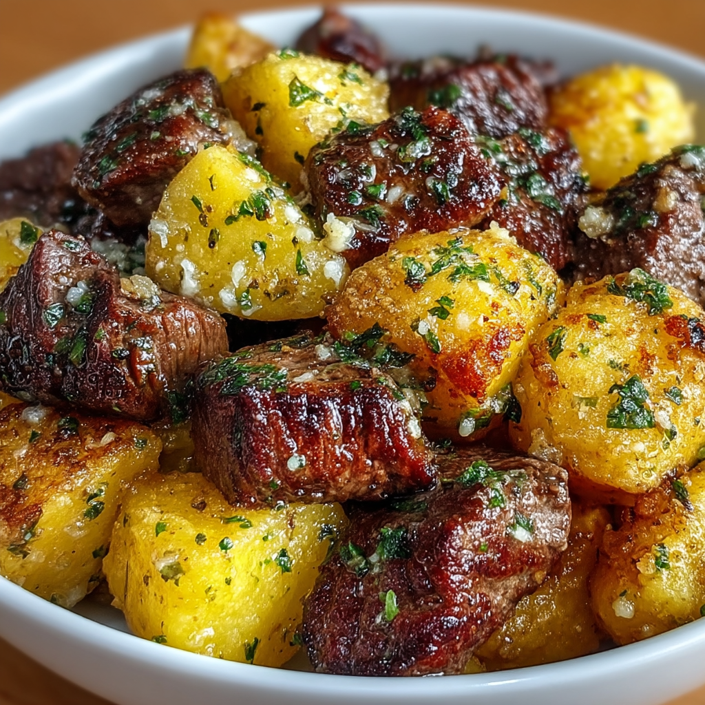 AirFryer Česnekové steakové brambory