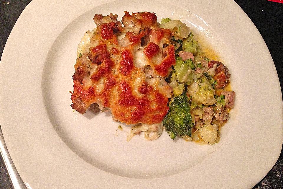 Blumenkohl – brokkoli – auflauf nach logi