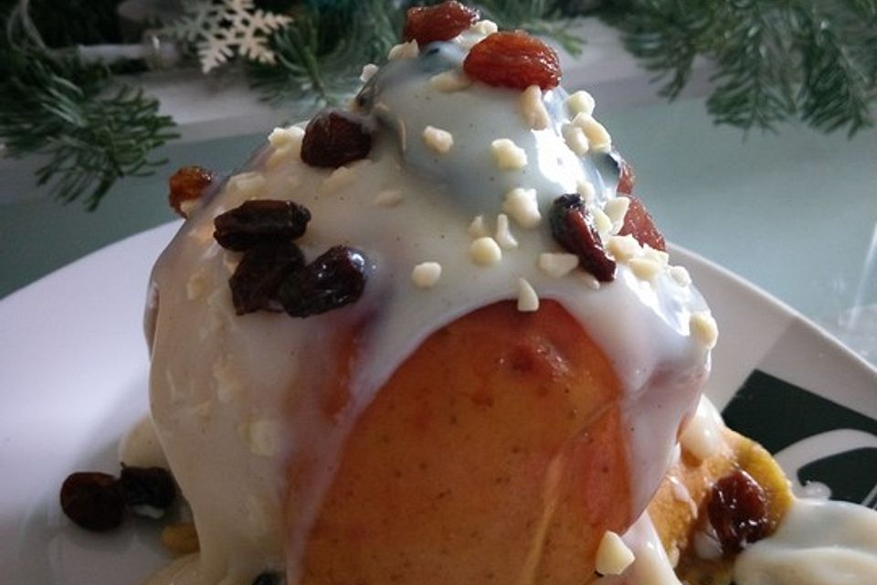 Marcipánová pečená jablka s vanilkovou omáčkou