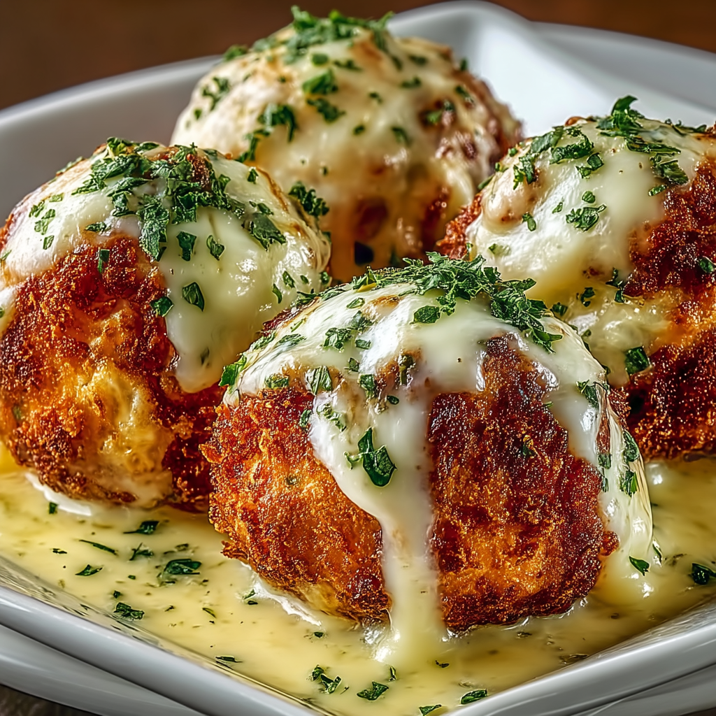 Tavené mozzarellové kuřecí bomby