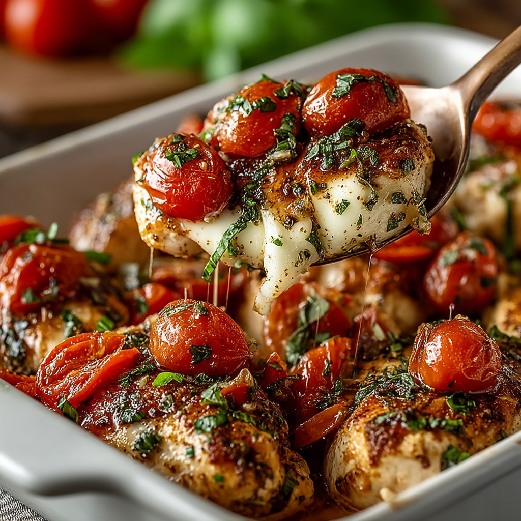 Bruschetta kuřecí zapékání (Snadné bruschetta kuřecí pečení)