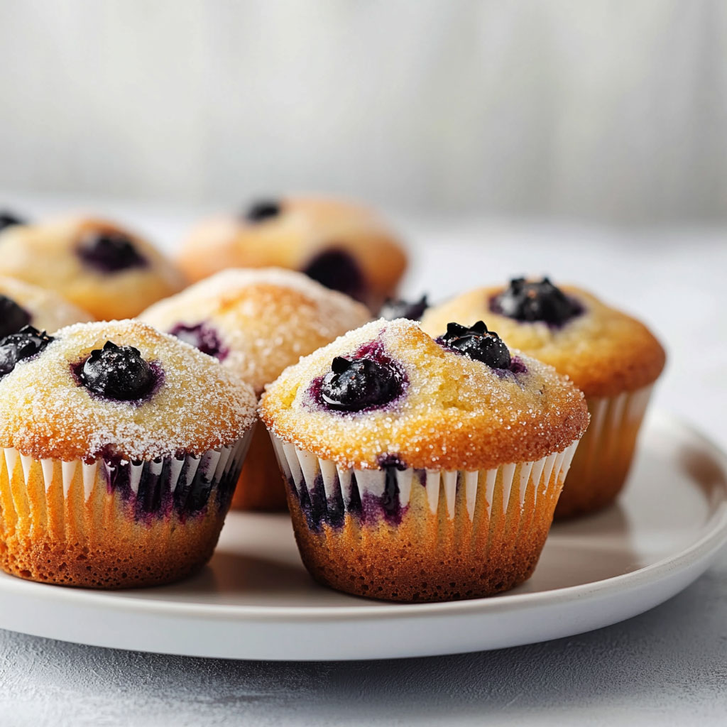 Frische & fluffige Zitronen-Heidelbeer-Muffins