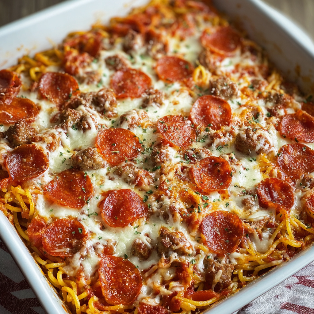 Troubová pizza špagety