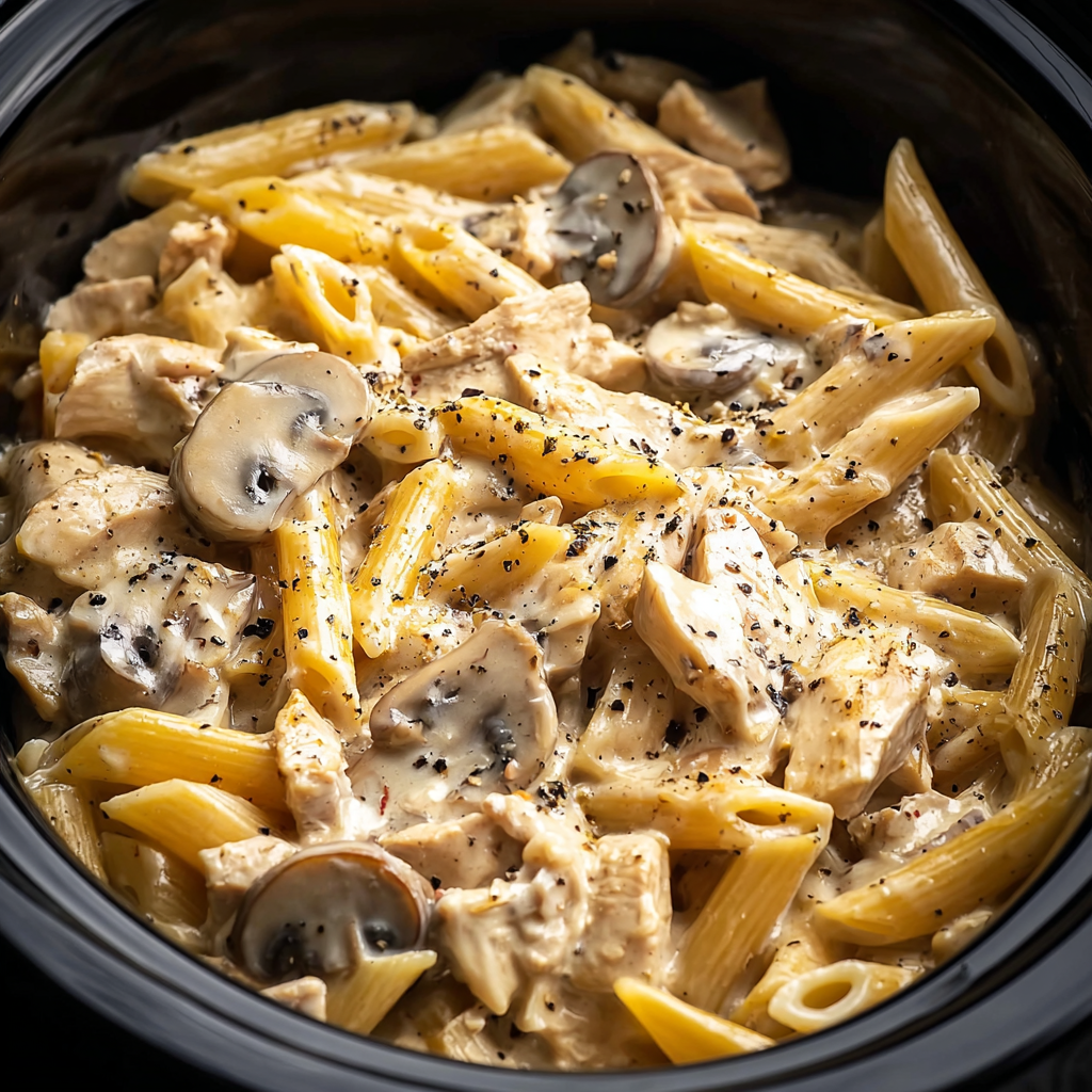 Krémové kuřecí penne ze slow cookeru