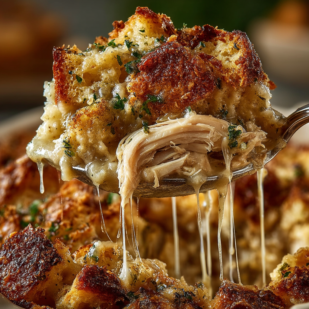 Jednoduchý kuřecí nádivkový zapékací pokrm