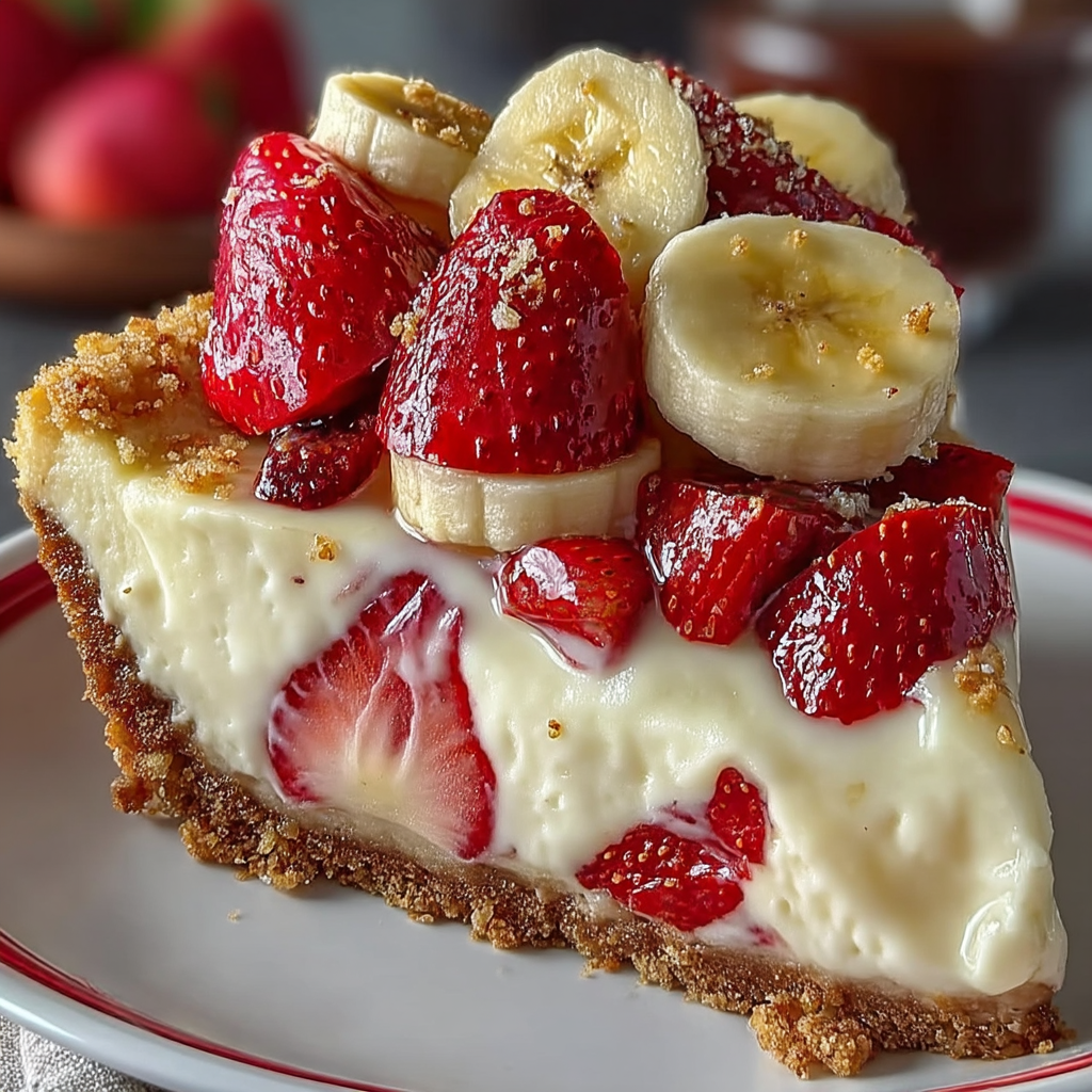 Banánovo-jahodový cheesecake fantazie