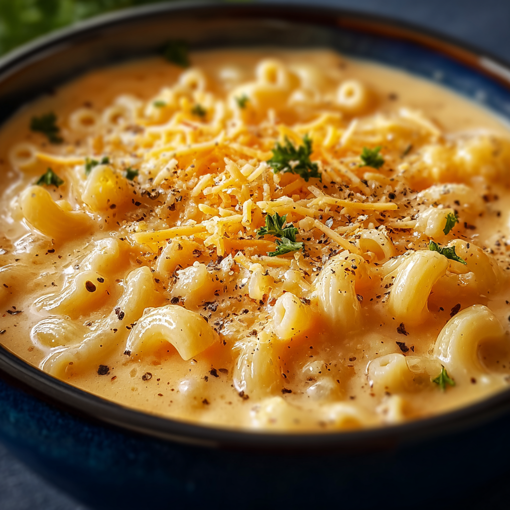 Krémová polévka Mac and Cheese