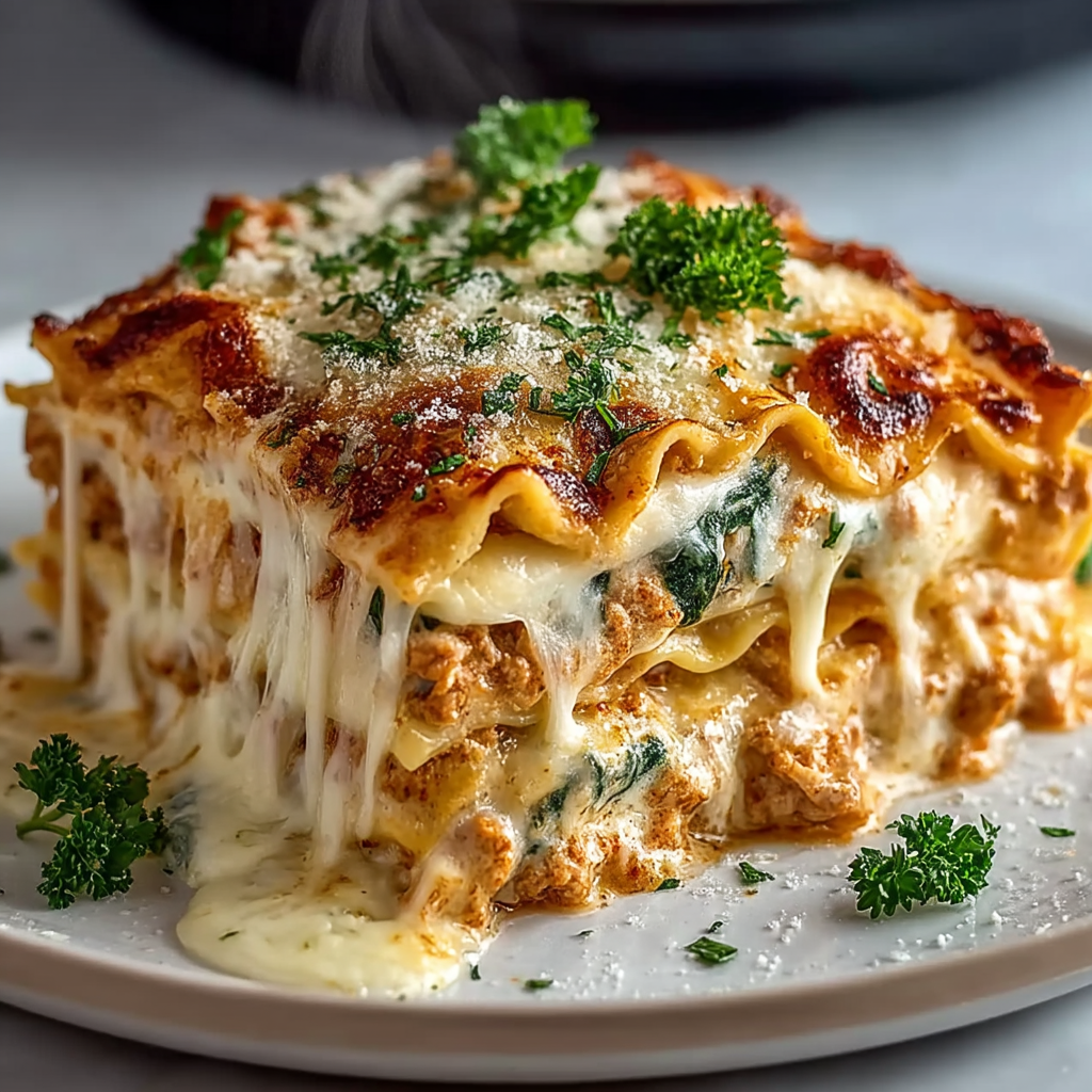 Krémová kuřecí lasagne ze Slow Cookeru