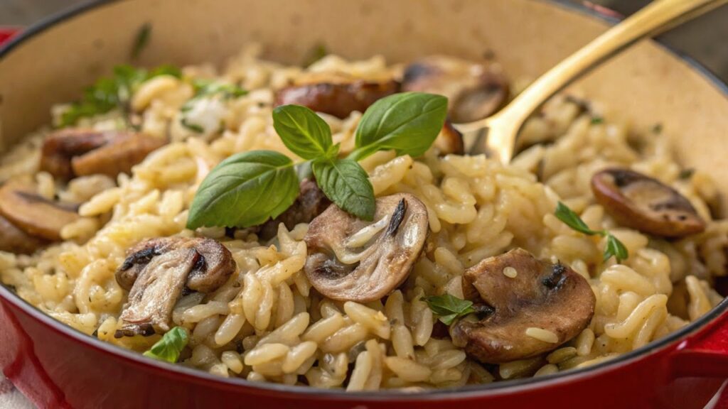 Pilzrisotto, so zubereitet, kann es auch ich essen, wenn ich auf Diät bin: Es ist wirklich köstlich!