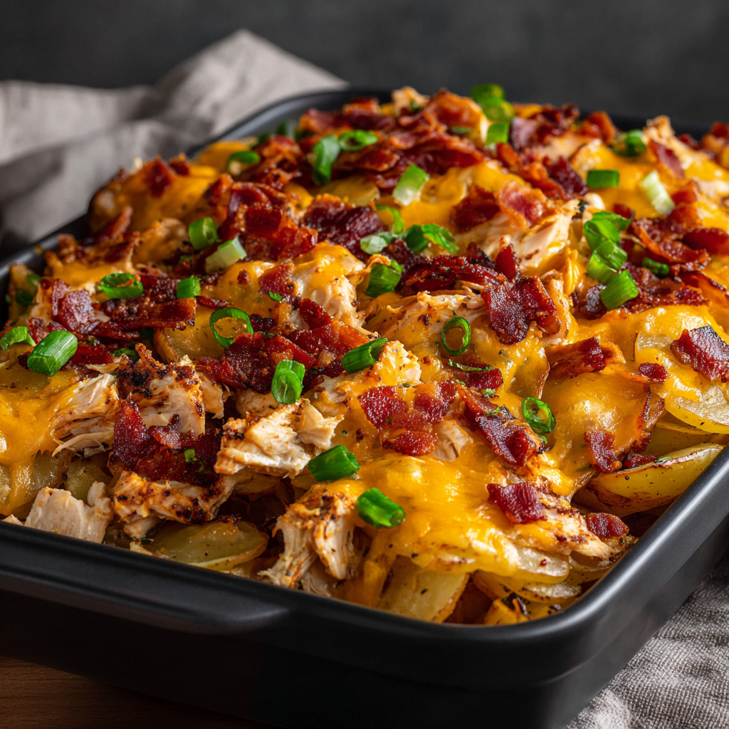 Zapečené kuře plněné bramborami