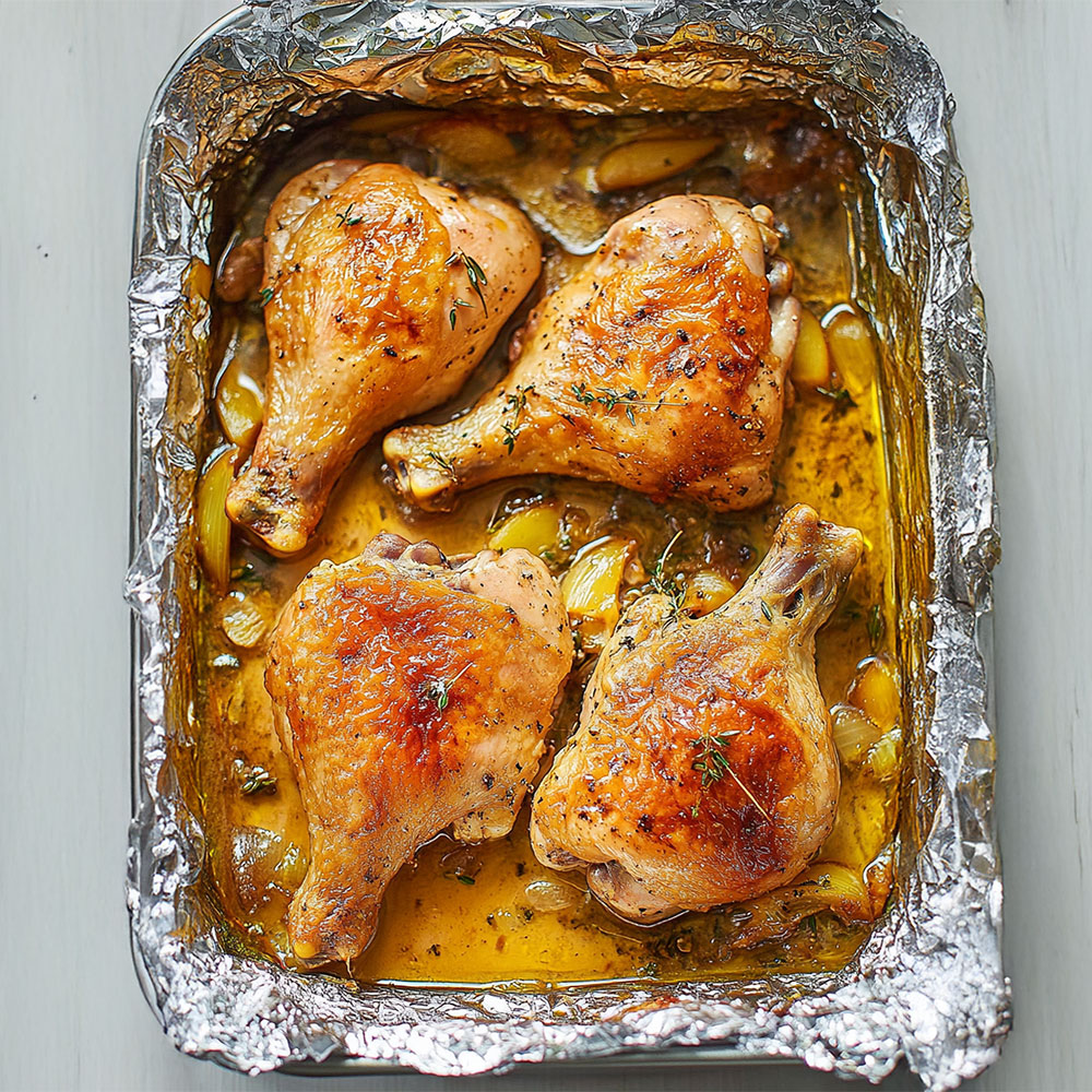 Französisches Knoblauch-Hähnchen aus dem Ofen