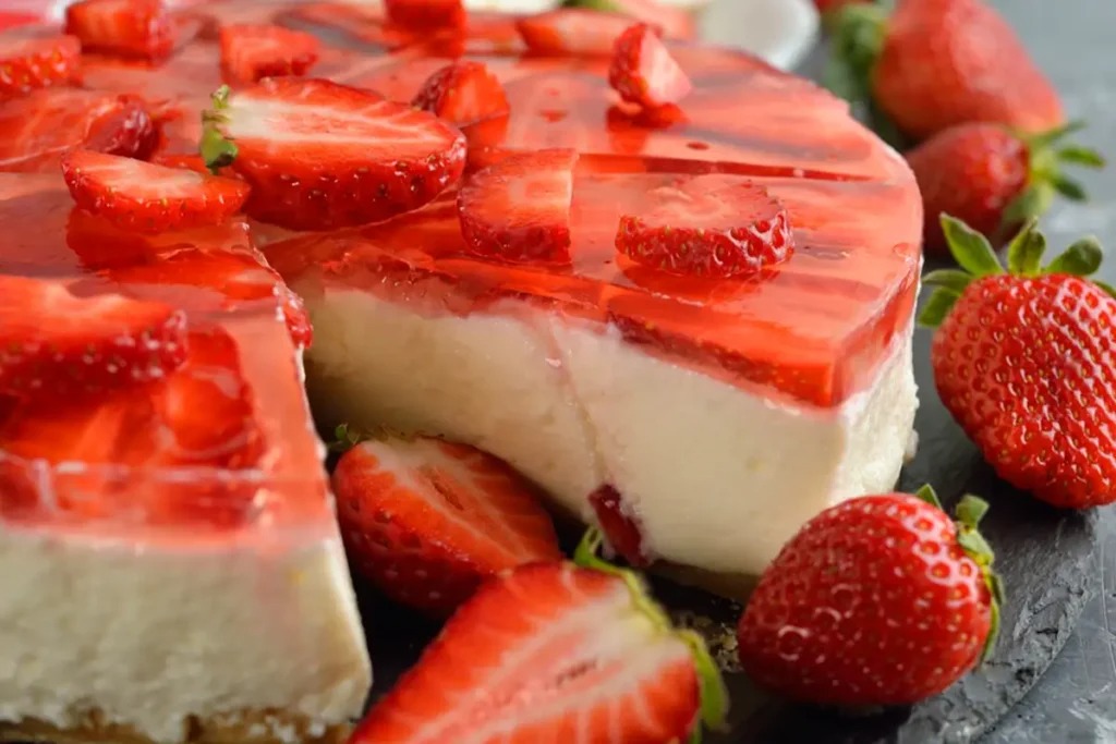 Jahodový koláč se smetanovo-vanilkovým krémem recept