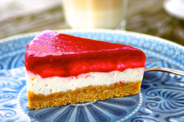 Himbeer‑Joghurt-Cheesecake