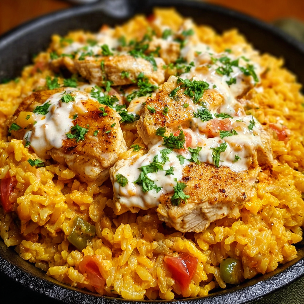 Kuřecí rýže „Pollo Loco“ se sýrem
