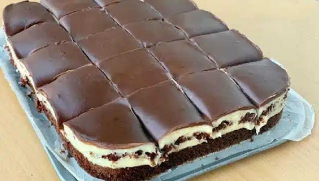 Čokoládové řezy s krémem – recept