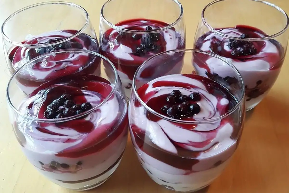 Borůvkovo-mascarpone krémový dezert