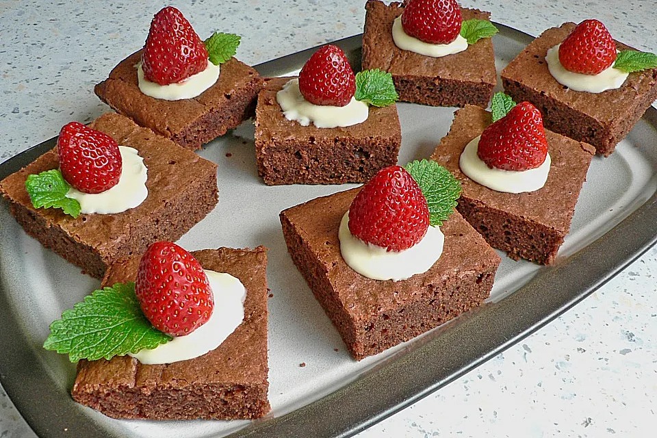 Jahodové brownies